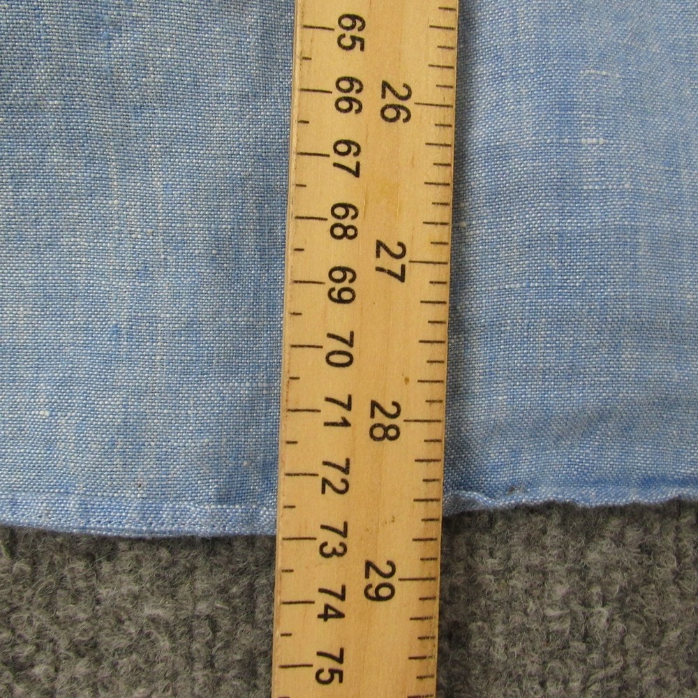 Murano Baird McNutt Linen‎ Shirt Mens Large Blue Slim Fit Long Roll Tab Sleeve - Picture 7 of 11